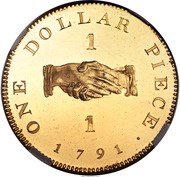1 Dollar Sierra Leone Company; type "1" reverse image