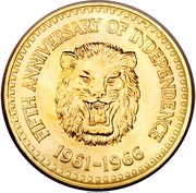 1 Golde - Elizabeth II Independence reverse image