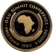 5 Golde O.A.U. Summit Conference reverse image