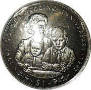 1 Dollar Golden Wedding reverse image