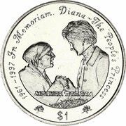 1 Dollar Diana-The People's Princess reverse image