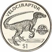 1 Dollar Velociraptor reverse image