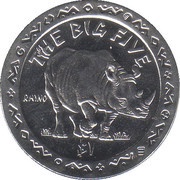 1 Dollar Rhino, Sierra Leone, 2001 reverse image