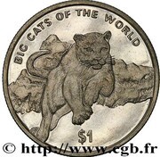 1 Dollar Cougar, Sierra Leone, 2001 reverse image