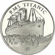 1 Dollar RMS Titanic, Sierra Leone, 2002 reverse image