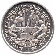1 Dollar Queen's Golden Jubilee, Sierra Leone, 2002 reverse image