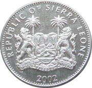1 Dollar Queen Mother in garden with dog obverse image