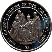 1 Dollar Golden Jubilee, Sierra Leone, 2003 reverse image