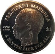 1 Dollar Nelson Mandela, Sierra Leone, 2004 reverse image