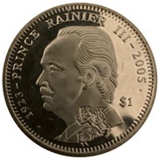 1 Dollar Death of Prince Rainier III of Monaco, Sierra Leone, 2005 reverse image