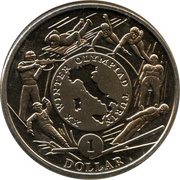 1 Dollar Winter Olympic Games in Turin, Sierra Leone, 2006 reverse image