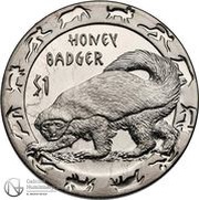 1 Dollar Honey Badger, Sierra Leone, 2008 reverse image