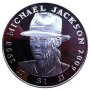 1 Dollar Michael Jackson, Sierra Leone, 2009 reverse image
