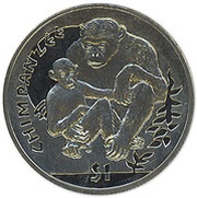 1 Dollar Chimpanzee, Sierra Leone, 2010 reverse image