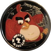1 Dollar Angry Birds: Red - Worlds First Interactive App Game Coin, Sierra Leone, 2018 reverse image