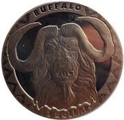 1 Dollar Big Five - Buffalo, Sierra Leone, 2019 reverse image