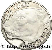 1 Dollar Big Cats - Cougar, Sierra Leone, 2020 reverse image