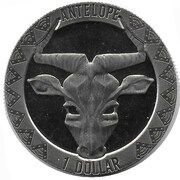 1 Dollar Big Five - Antelope, Sierra Leone, 2022 reverse image