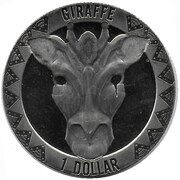 1 Dollar Big Five - Giraffe, Sierra Leone, 2022 reverse image