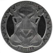 1 Dollar Big Five - Hippopotamus, Sierra Leone, 2022 reverse image