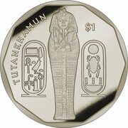 1 Dollar Tutankhamun; Coffinette reverse image