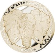 1 Dollar Big Five - Elephant reverse image