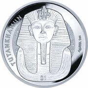 1 Dollar Tutankhamun; 1oz Bullion Coin, Sierra Leone, 2023 reverse image