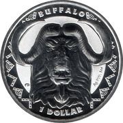 1 Dollar Big Five Series - Buffalo, Sierra Leone, 2023 reverse image