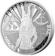 1 Dollar Egyptian God Anubis; 1oz Bullion Coin, Sierra Leone, 2023 reverse image