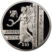 10 Dollars XXVIII Summer Olympics, Sierra Leone, 2003-2004 reverse image
