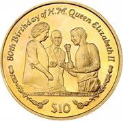 10 Dollars Elizabeth II presenting Football World Cup 1966, Sierra Leone, 2006 reverse image