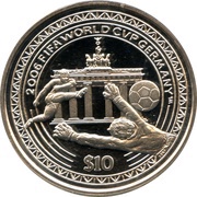 10 Dollars 2006 FIFA World Cup, Sierra Leone, 2006 reverse image