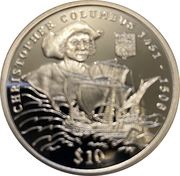 10 Dollars Christopher Columbus, Sierra Leone, 2006 reverse image