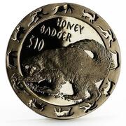 10 Dollars Honey Badger, Sierra Leone, 2008 reverse image