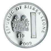10 Dollars Marian Shrines - Lourdes obverse image