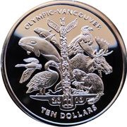 10 Dollars Winter Olympics, Vancouver, 2010, Sierra Leone, 2009 reverse image