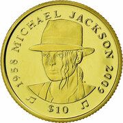 10 Dollars Michael Jackson, Sierra Leone, 2009 reverse image