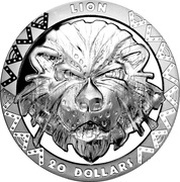 20 Dollars Big Five - Lion, Sierra Leone, 2019 reverse image