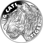 20 Dollars Big Cats - Tiger, Sierra Leone, 2020 reverse image