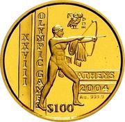 100 Dollars Ancient archer reverse image