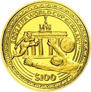 100 Dollars 18th World Cup Football 2006 Germany, Sierra Leone, 2004 reverse image
