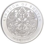 100 Ngultrum Year of the Dragon obverse image