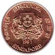 1 Cent ribbon upwards obverse image