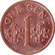1 Cent ribbon downwards reverse image