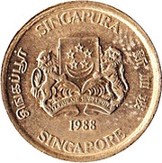 5 Cents ribbon upwards obverse image