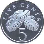 5 Cents Silver Proof Issue reverse image