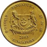 5 Cents ribbon downwards obverse image