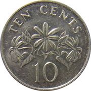 10 Cents ribbon upwards reverse image