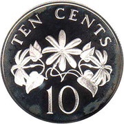 10 Cents Silver Proof Issue reverse image