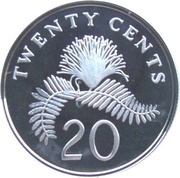 20 Cents Silver Proof Issue reverse image